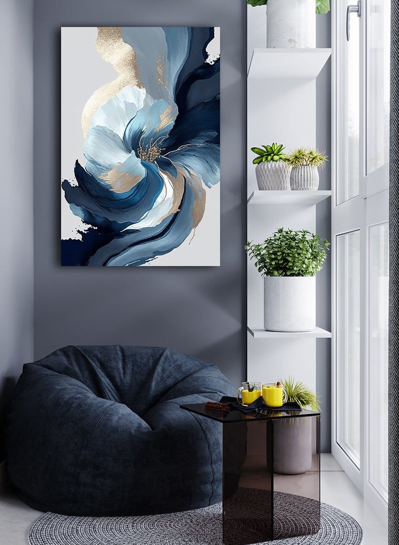 لوحة كانفاس على إطار خشبي بتصميم فن تجريدى لوحه زيتية - Image 1