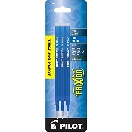 Pilot Gel Ink Refills for FriXion Erasable Gel Ink Pen, Fine Point, Blue Ink, 6 Packs total of 18 refills (77331) - Image 2