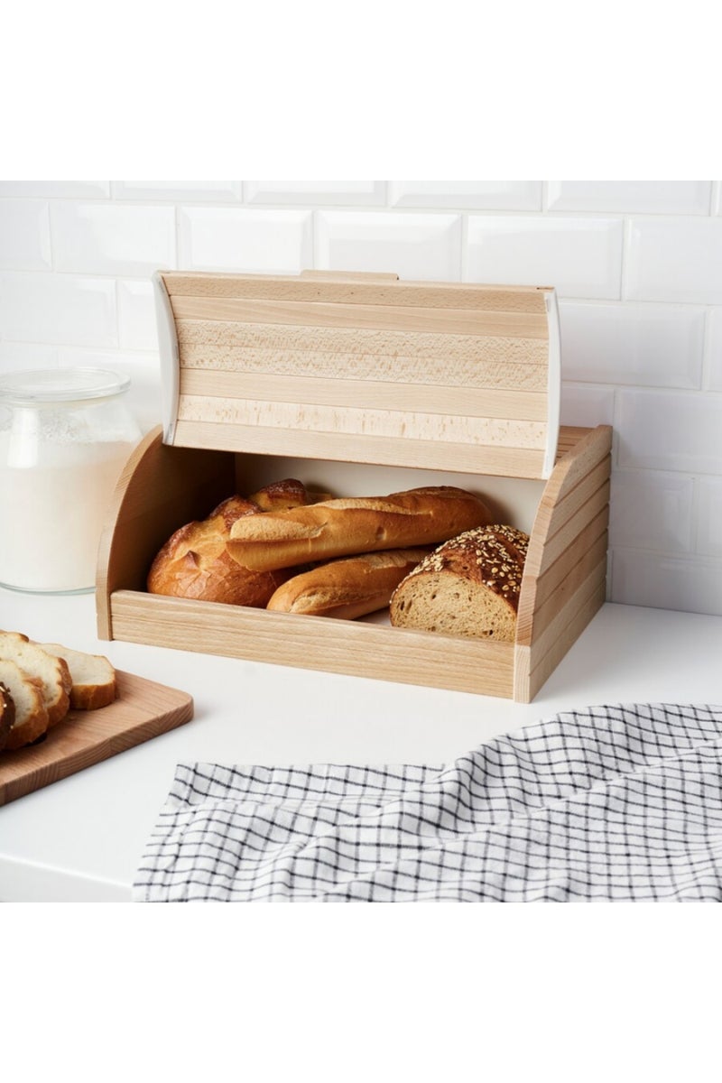 MAGASIN Bread Bin, 40x26x17 cm – Solid Beech, Space-Saving & Stylish Storage - Image 4
