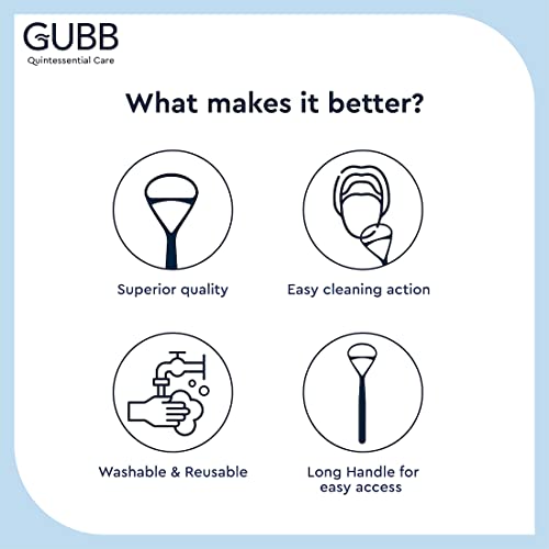 Gubb Tongue Cleaner For Men & Women | Gently cleanses tongue | Made with Premium material | Ideal for men | Great for oral hygiene |Removes impurities | Easy to hold | Perfectly designed - Image 4