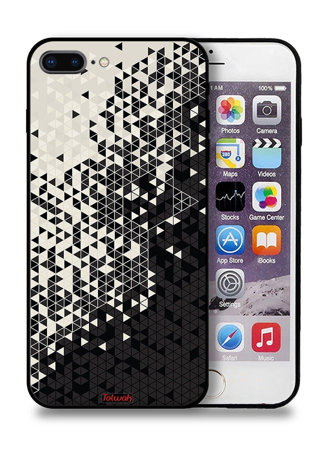 Tolwak Apple iPhone 8 Plus Protective Case Pattern Digital Art Triangle - Image 1