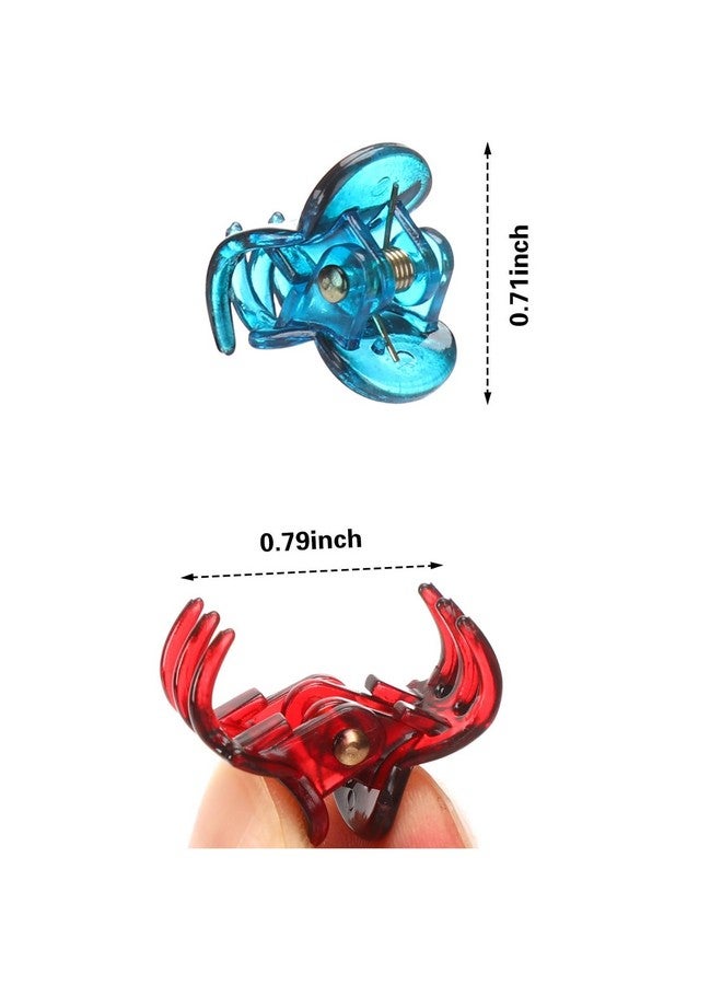 JANYUN 48Pcs Colorful Mini Hair Claw Clips, Small Hair Clips for Girls Women Fine Hair Plastic Multifunction Clamp Clips Hair Accessories Gifts - Image 2