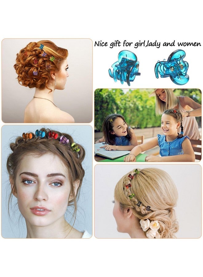 JANYUN 48Pcs Colorful Mini Hair Claw Clips, Small Hair Clips for Girls Women Fine Hair Plastic Multifunction Clamp Clips Hair Accessories Gifts - Image 4