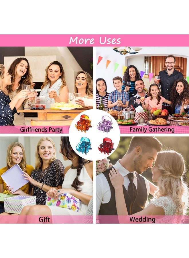 JANYUN 48Pcs Colorful Mini Hair Claw Clips, Small Hair Clips for Girls Women Fine Hair Plastic Multifunction Clamp Clips Hair Accessories Gifts - Image 5