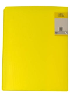 Maxi 60-Pocket Display Book With Flourescent Yellow Cover  - Image 2