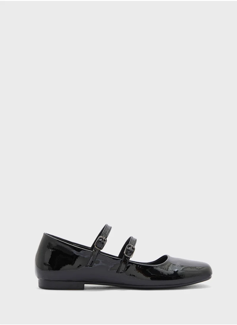 جينجر Double Strap Mary Jane Ballerina