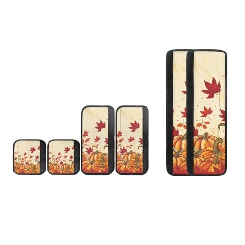 Mintulipy Refrigerator Door Handle Covers 6pcs Red Maple Leaf Pumpkin Appliance Handle Covers Keep Your Kitchen Appliance Clean from Smudges Drips Food Stains Oil - Image 2