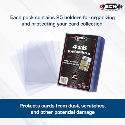 BCW 4x6 Photo & Postcard Topload Holders – 25 Pack | Blue-Tinted 4x6 Toploader Protectors for Photos, Prints & Postcards | Rigid Plastic Toploaders for Display & Storage - Image 2