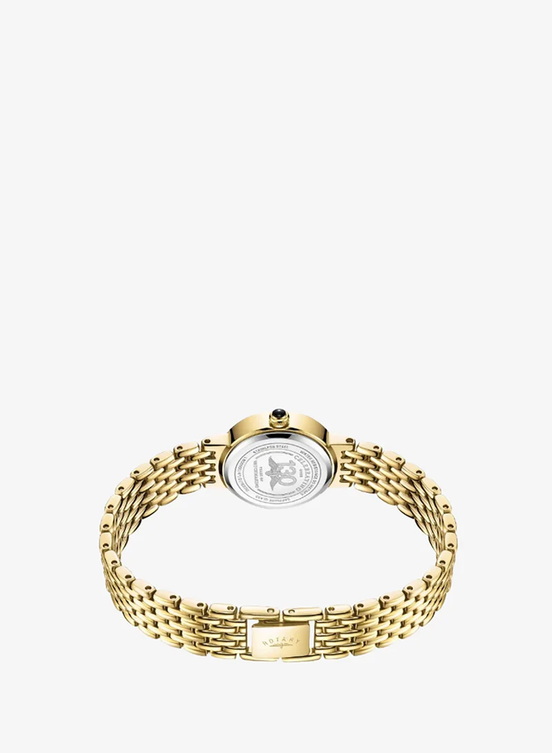 Rotary  Rotary Ladies Heritage Diamond Mother Of Pearl Dial Gold Plated Stainless Steel Bracelet Watch - LB00900/41/D for Women | Best Price UAE