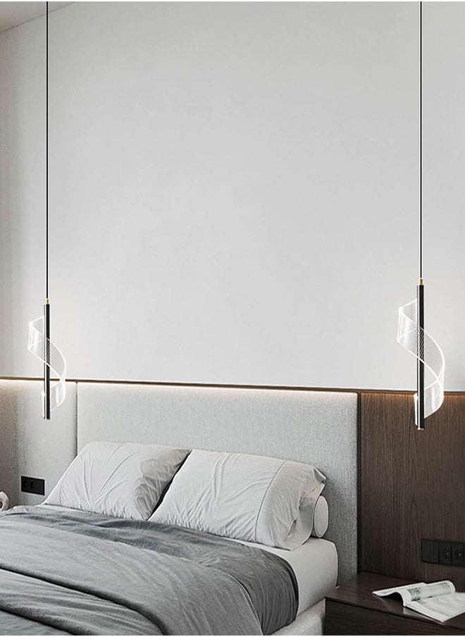 RATSAW Modern LED Hanging Lamp Bedside Bedroom Pendant Light  - Image 5