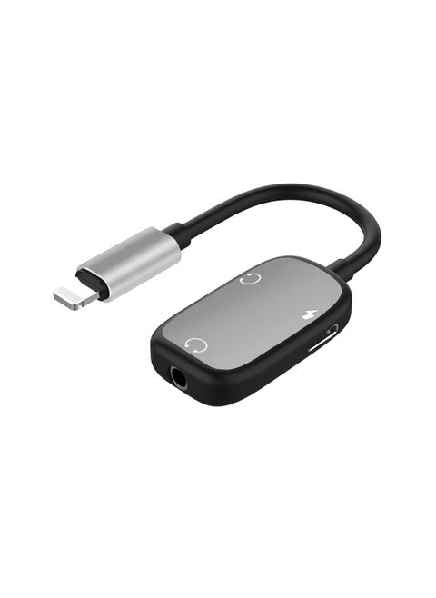 Dual Headphone Adapter, 2-in-1 Audio and Charging Dongle Adapter, AUX Cord and Charger Splitter Adapter Compatible with iPhone 14/14 Pro Max/13 Mini, 13, 12, 11, XR, XS, X, 8, iPad, iPod & More