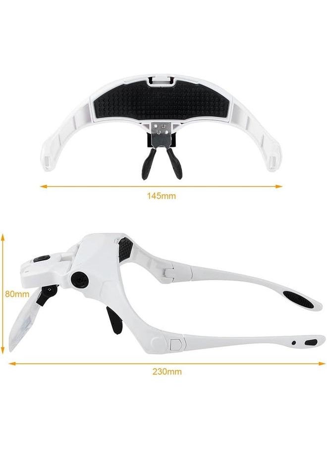 yongsheng Magnifying Glasses with Light, Headband Magnifier with Led for Close Work, 5 Replaceable Lenses（Battery Model）  - Image 3