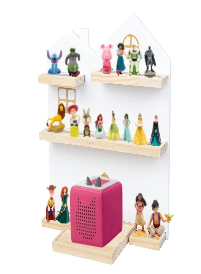 DigNew for Tonies Shelf, Magnetic Wall Storage for Toniebox, Charging Station and Tony Figures,Toniebox Storage for All Your Tony Accessories,Space Saving Design（House Style 3 Tier） - Image 1