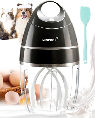 MIGECON Stand Mixer, Small Kitchen Electric Food Mixer, Portable Milk Frother, Rechargeable Household Mixer Beater for Shampoo and Pet Foam Whipper, One-Click Operation, Dark Gery - Image 1