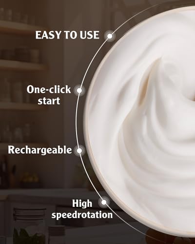 MIGECON Stand Mixer, Small Kitchen Electric Food Mixer, Portable Milk Frother, Rechargeable Household Mixer Beater for Shampoo and Pet Foam Whipper, One-Click Operation, Dark Gery - Image 3