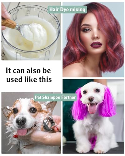 MIGECON Stand Mixer, Small Kitchen Electric Food Mixer, Portable Milk Frother, Rechargeable Household Mixer Beater for Shampoo and Pet Foam Whipper, One-Click Operation, Dark Gery - Image 2
