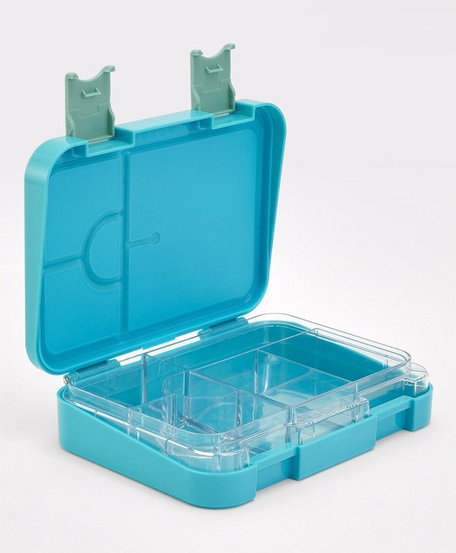 Bonfino Lunch Box, Ice Cream Theme, Easy to Carry, Leak-Proof Lid, Microwave Safe, 3 Years+, 22 x 15.5 x 5cm - Blue - Image 3