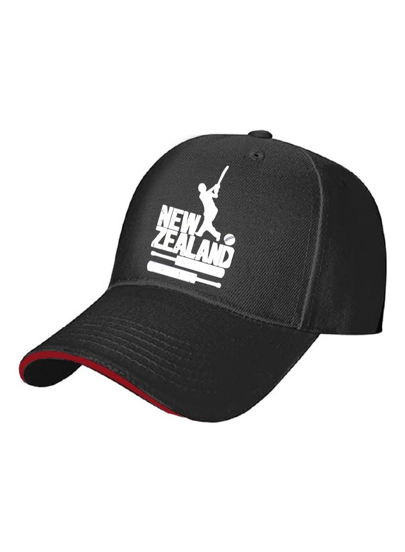 New Zealand Sports Fans Cricket Caps for Both Men and Women With Metal Adjustable Buckle Closure - Perfect for Outdoor Activities, Matches, and Everyday Wear - Image 2