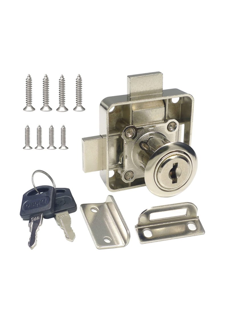 KASTWAVE Double Door Cabinet Lock Cabinet Drawer Lock ​Double Deadbolt Door Lock Drill Diameter 19mm for 15mm to 22tmmo Door Panels, Right Side Door Mount  - Image 1