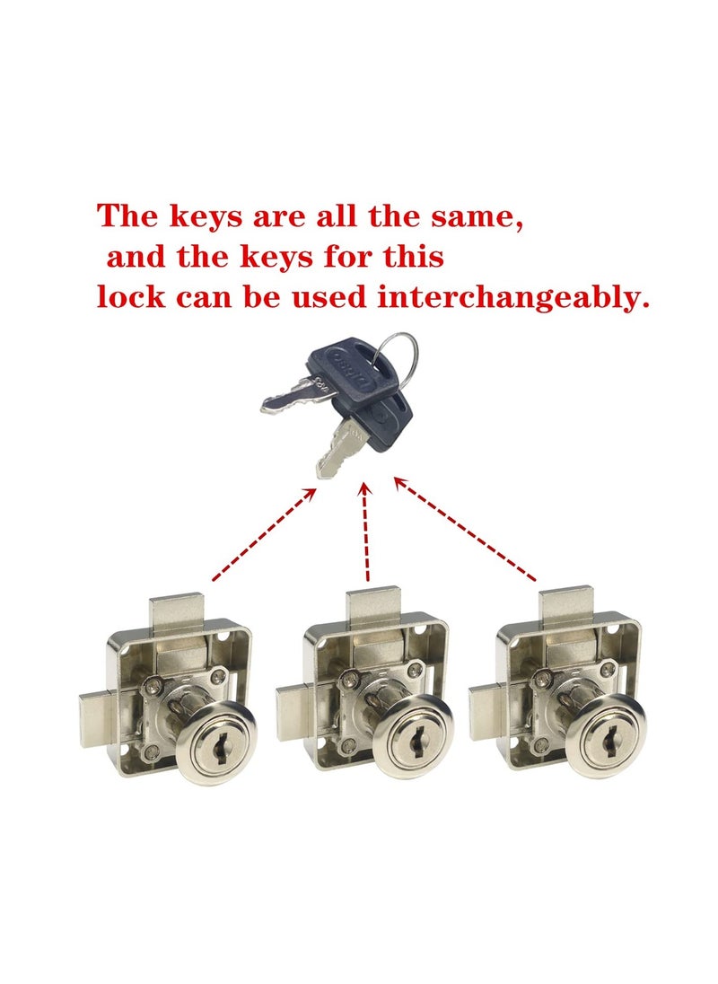 KASTWAVE Double Door Cabinet Lock Cabinet Drawer Lock ​Double Deadbolt Door Lock Drill Diameter 19mm for 15mm to 22tmmo Door Panels, Right Side Door Mount  - Image 3