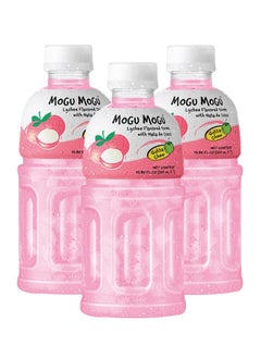 Mogu Mogu Pack of 3 Lychee Juice 320ml - with Real Fruit Nata De Coco ...