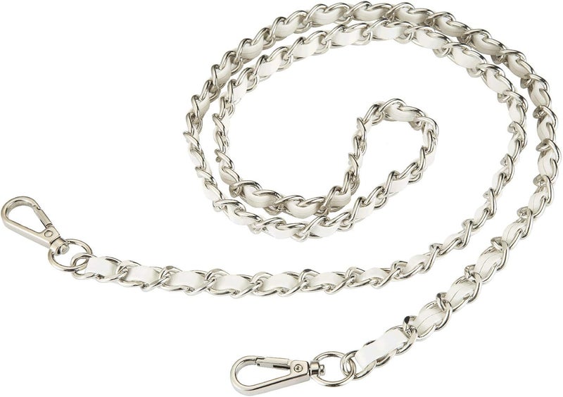 UTreers Purse Chain Strap Crossbody Bag Chains Strap Handbag Chain Replacement Leather Chain Straps 47.2" - Image 1