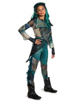 Disguise Disney Uma Descendants 3 Deluxe Girls' Costume,Teal, Small (Ize/4-6X)