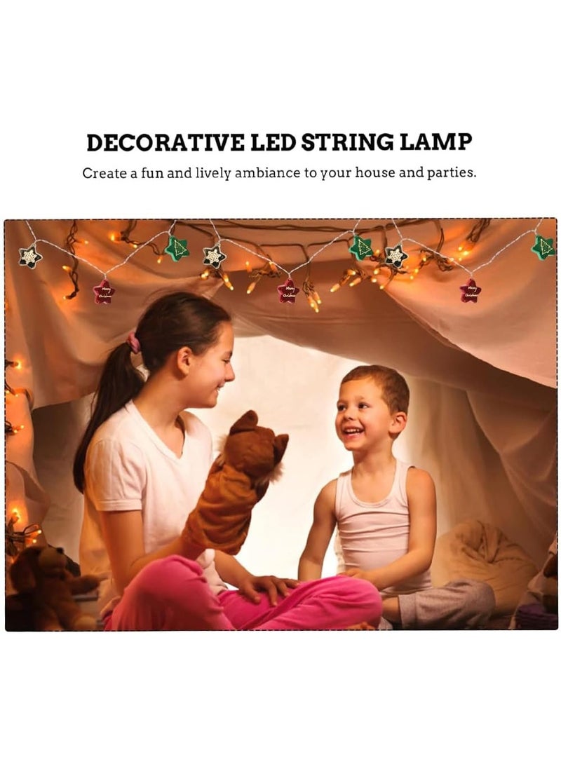 VUCATIN 4.92ft Christmas Lights Colored Christmas Tree Decoration Lights Plating String Lights Christmas Outdoor Decorations Christmas Decorations String Lights Holiday Light-Christmas Star 10LED - Image 5