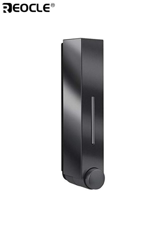 ريوكل موزع صابون مثبت على الحائط بدون حفر - موزع على طراز الفنادق بسعة كبيرة لصابون اليدين وجيل الاستحمام للاستخدام المنزلي