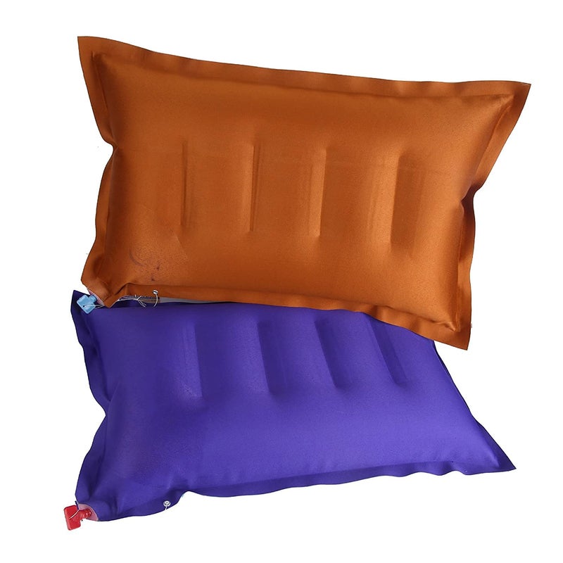 RAV Pack of 2 Cotton Travelling Pillow Comfortable PortableNeck SupportLightweight Compact Travelling in Train BusFlight Camping Hostel and Office - Image 1