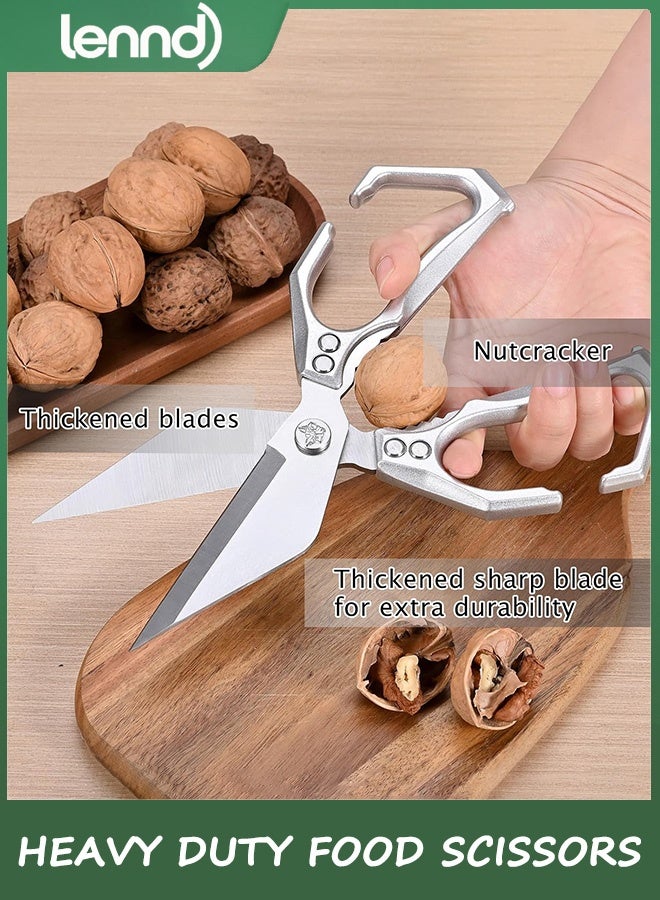 LENND Heavy Duty Poultry Shears Kitchen Scissors Dishwasher Safe with Ergonomic Handle, High-Carbon Steel Cooking Shears for Chicken, Meat, Seafood, Bone Cutting - Image 5