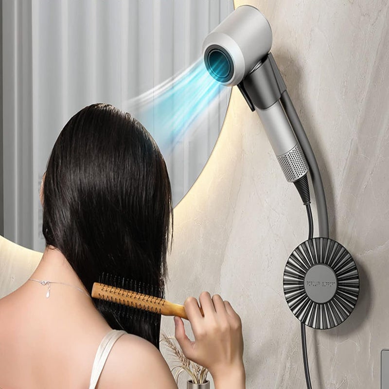 Luxury Hair Dryer Holder – Hands-Free Blow Dry Stand, Easy No-Drill Installation, Universal Fit for All Dryers, Elegant Bathroom Organizer, Comfortable Styling Accessory and Gift Idea - Image 1
