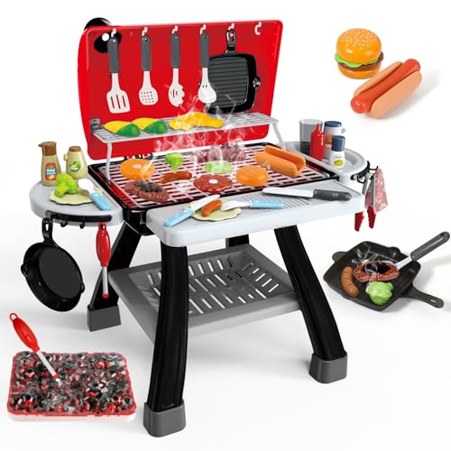 AuroTops 35pcs Kitchen Toy Set Toy BBQ Grill Set Cooking Toy Set Little Chef Play Kids Grill Playset Interactive BBQ Toy Set Kids Kitchen Playset Toy Christmas Birthday Gift for Boys Girls - Image 1
