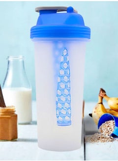 Portable hand blender with internal vertical strainer for drinks, juices and protein, suitable for the gym, trips and home
