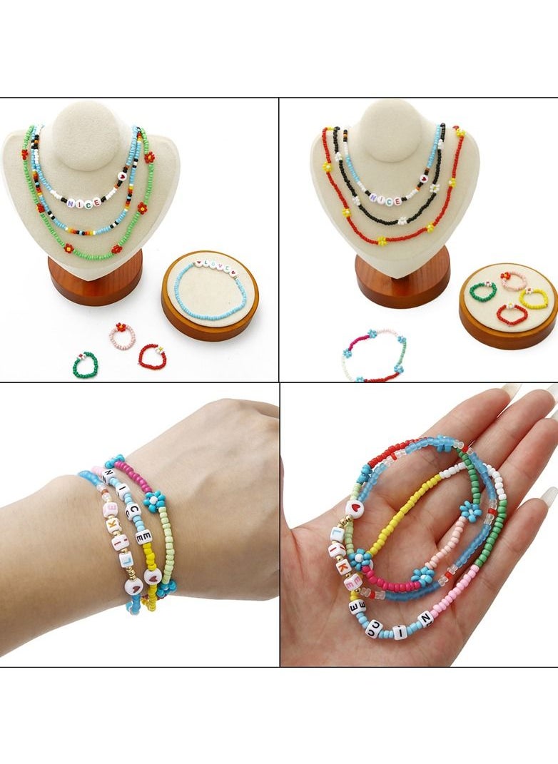 Mountain Gems - Seed Beads Kit Colors and Alphabet Letter Beads for Bracelet Jewelry Making - Image 1