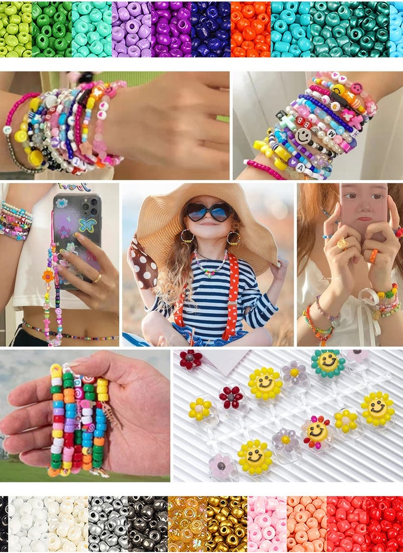 Mountain Gems - Seed Beads Kit Colors and Alphabet Letter Beads for Bracelet Jewelry Making - Image 1