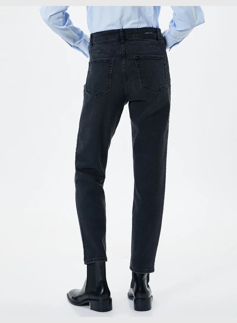 KOTON Slim Fit Mom Jean Comfort Stretch Standard Waist - Mom Jeans
