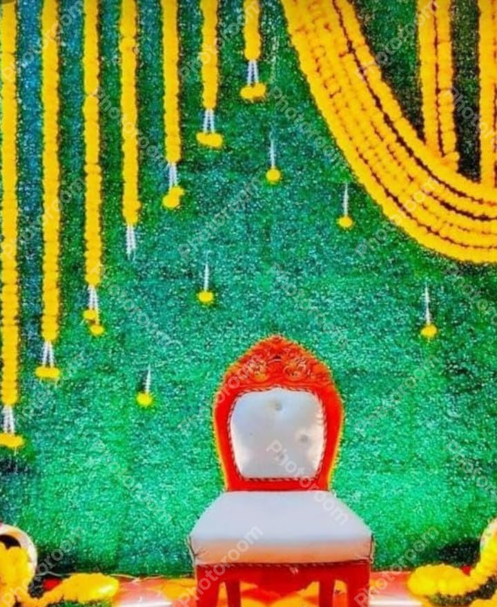 SELLPLUS مجموعة خلفية SELLPLUS لمهرجان الميهندي والهلدي والزفاف والبويا وزينة المنزل مجموعة من خيوط الماريغولد 34 - Image 2