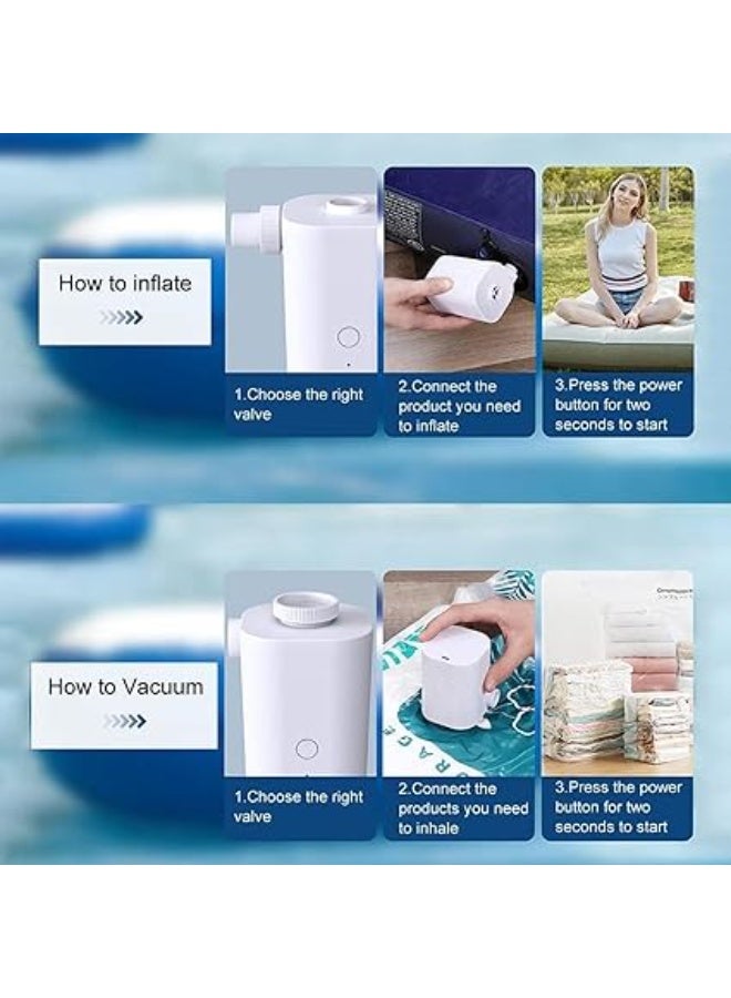 Electric Air Pump – Small Air Mattress Pump with 5 Nozzles for Air Beds, Pool Floats, Inflatable Mattress, Boats, and Swim Rings - Image 2