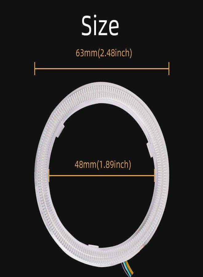 GrandviewTM 1-set 90MM Multi-Color RGB LED Halo Rings Light COB 90SMD Smart Phone iOS Android App Bluetooth Control Car Angel Eyes Circle Ring Headlight Lamp Daytime Running Lights(DRL)12V - Image 4