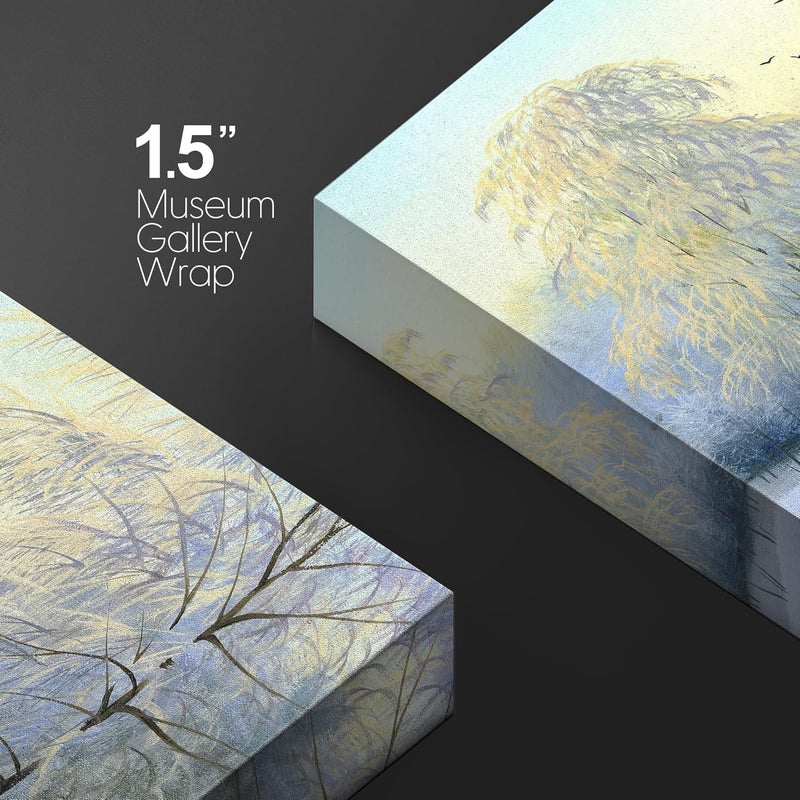 wall26 Canvas Prints Wall Art Paintings - Beautiful Winter Landscape, Room Decoration, Canvas, Oil - 24'' x 36'' - Image 5
