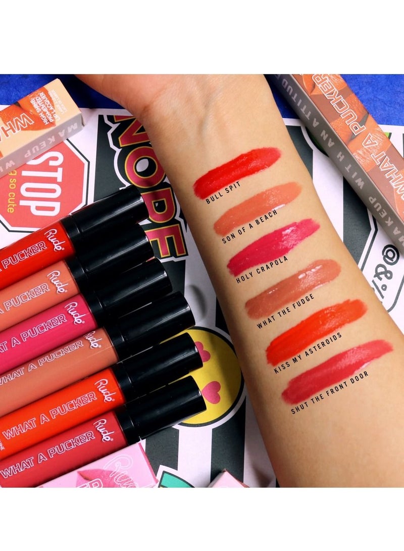 RUDE cosmetics What a Pucker Lip Gloss - BULL SPITT - Image 2