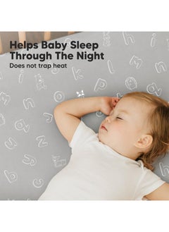 KeaBabies Pack and Play Sheets Fitted, 2-Pack Mini Crib Sheets - Pack N Play Sheets, Organic Fitted Crib Sheet for Pack and Play Mattress, Playard Baby Crib Sheets,Crib Sheets Neutral for Boys,Girls (ABC Land)  - Image 5