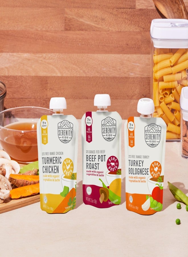 Serenity Kids 7+ Months Bone Broth Puree Made with Organic Veggies - BPA-Free Organic Baby Food Pouches with Veggies & Ethically Raised Meat - Clean Label Project Certified - 3.5 Oz, 6 Pack - Image 5