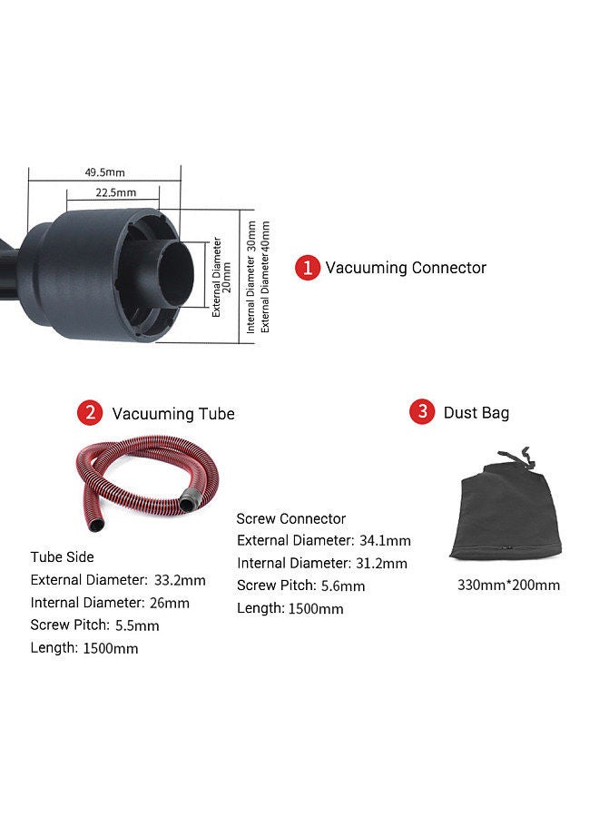 Mini Random Orbit Air Sander with 90x175mm Base Self Vacuuming Pneumatic Sander High Speed Air-operated Handheld Polisher  - Image 3