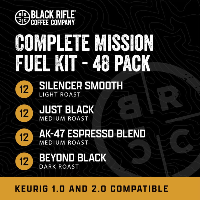 Black Rifle Coffee Company Supply Drop Variety Pack (48 Count of K Cups) - Silencer Smooth, AK Espresso, Just Black, & BeyondBlack KCup Pods - K Cups Coffee Variety Pack - Image 2