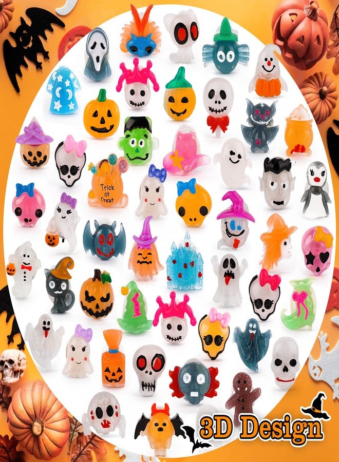NPET 50Pcs Halloween LED Light Up Rings, Non Candy Halloween Trick or Treats 3D Rings Toy For Kids Adults Flashing Glow Party Favor Ring Toy Gifts For Kids Goodie Bag Stuffers - Image 2