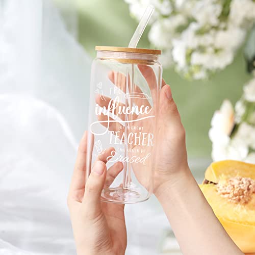 Frerdui Teacher Appreciation Gifts, Teacher Gifts for Women, Best Teachers Gift, Thank You Teachers Birthday Gift Ideas, Back to School, 18 OZ Glass Cup (#1) - Image 5
