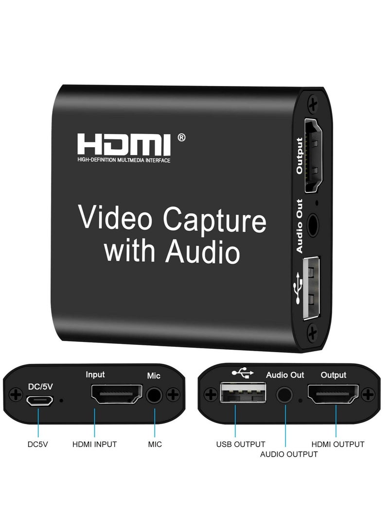 DUSALA Video Capture Card 4K HDMI Video Capture Device with Loop Out Full HD 1080P Game Capture Video Recorder for Live Streaming Broadcasting or Video Conference - Image 5