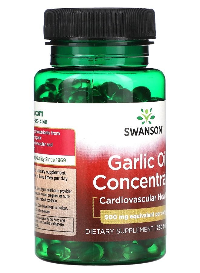 SWANSON Garlic Oil Concentrate 500 mg 250 Softgels - Image 2
